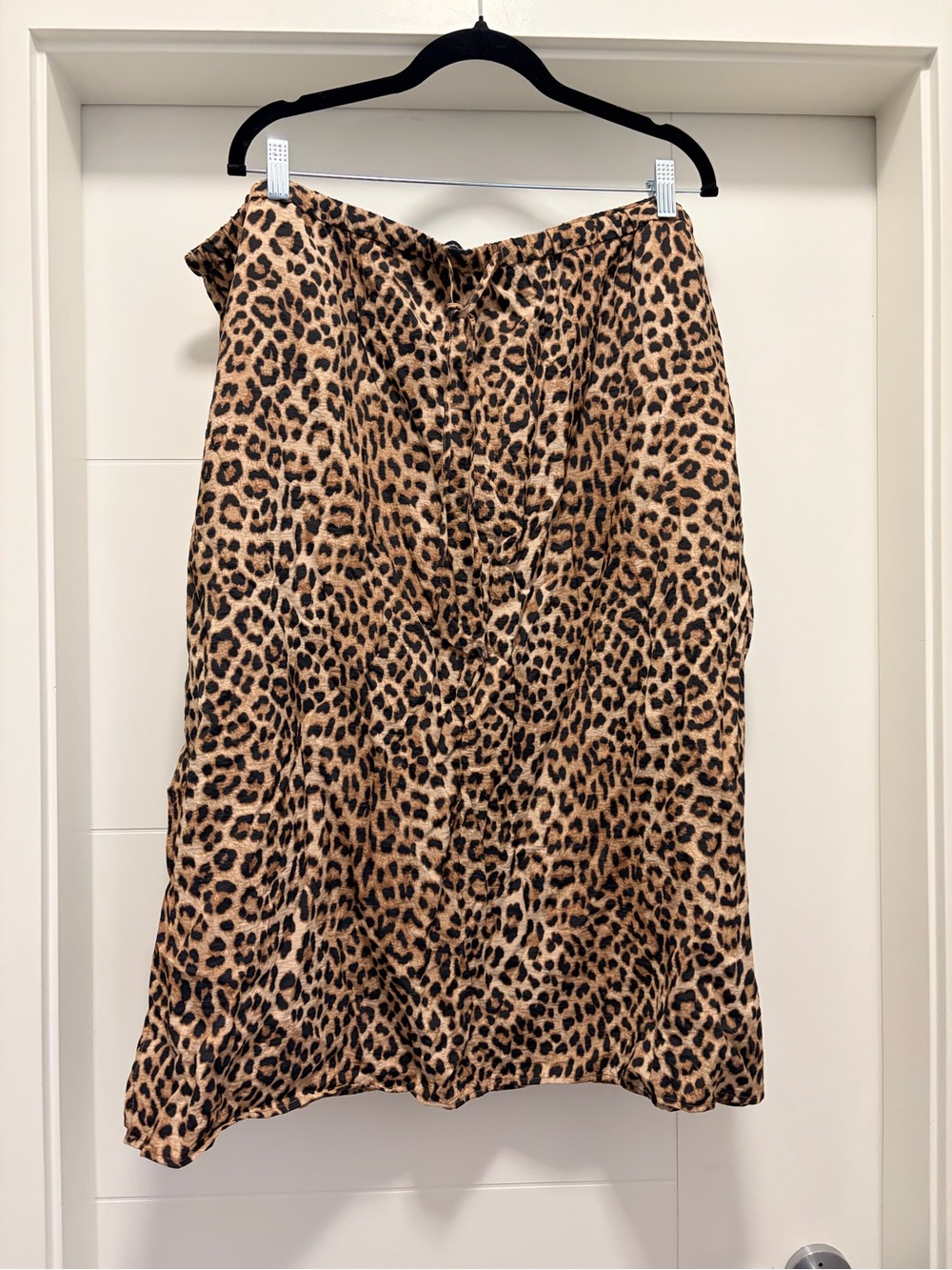 3X Reitmans Leopard Print Midi Skirt - Black and Brown